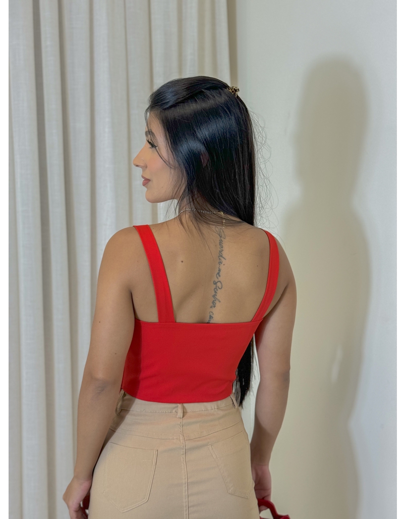 Cropped Alça Daniele Vermelho