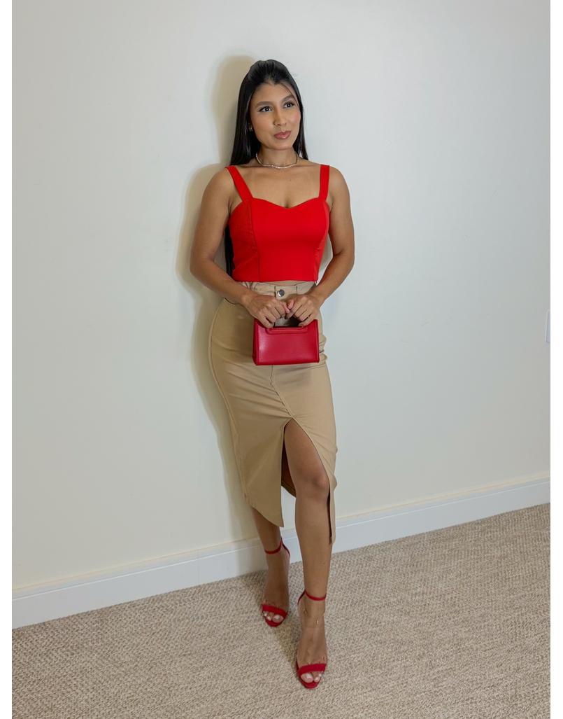 Cropped Alça Daniele Vermelho