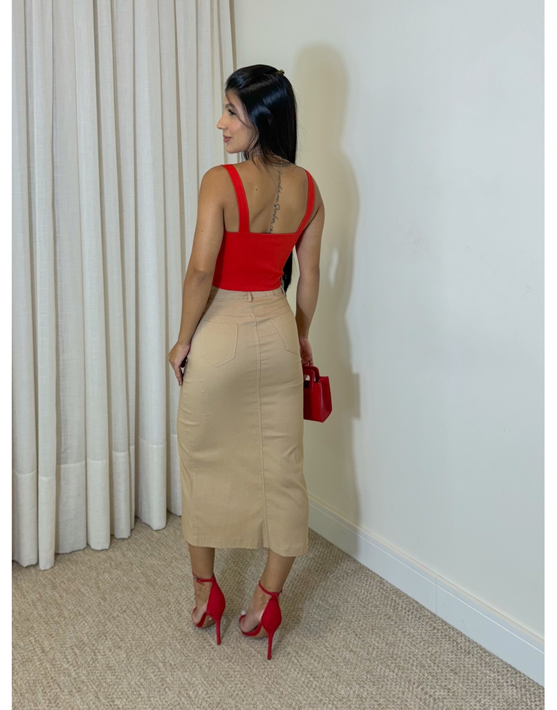 Cropped Alça Daniele Vermelho