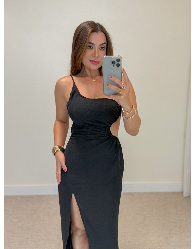 Vestido Midi Yasmin Preto