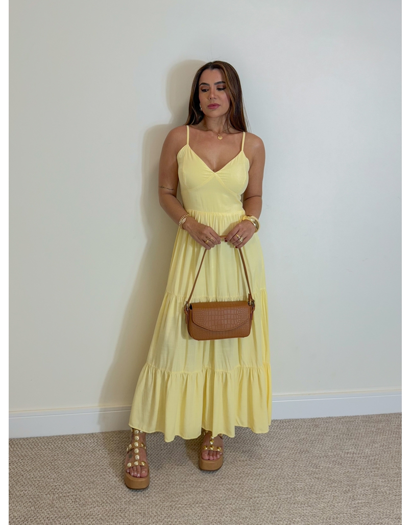 Vestido Midi Atenas Amarelo
