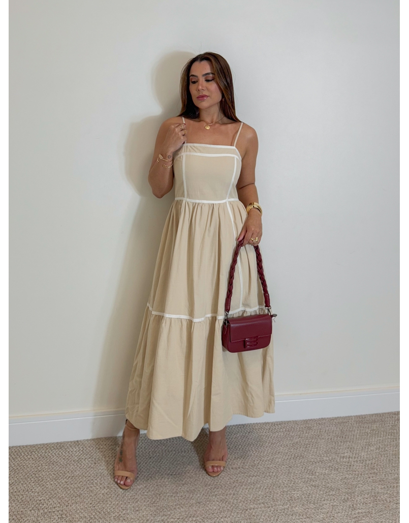 Vestido Midi Mariana Areia