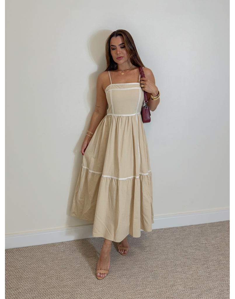 Vestido Midi Mariana Areia