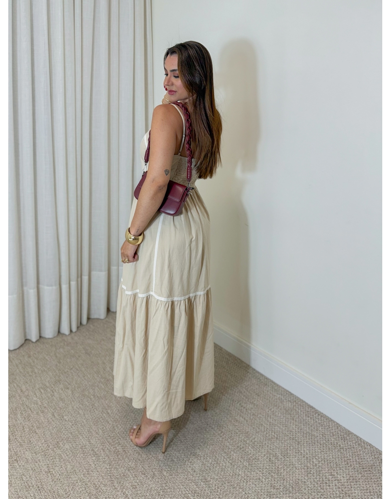 Vestido Midi Mariana Areia