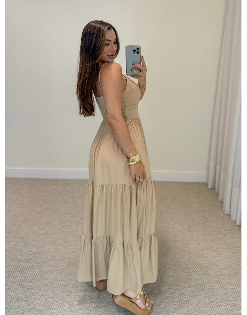 Vestido Midi Atenas Cappuccino