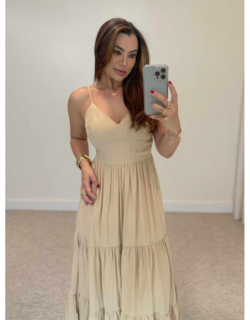 Vestido Midi Atenas Cappuccino