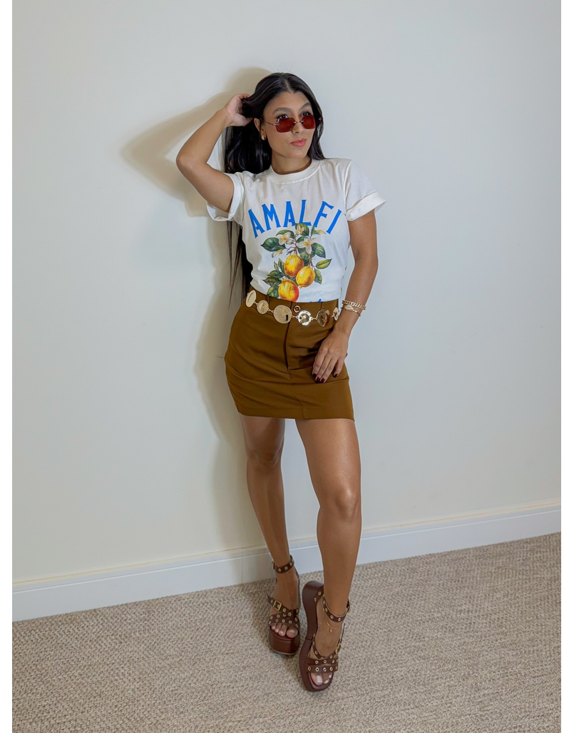 Saia Alfaiataria Jade Marrom