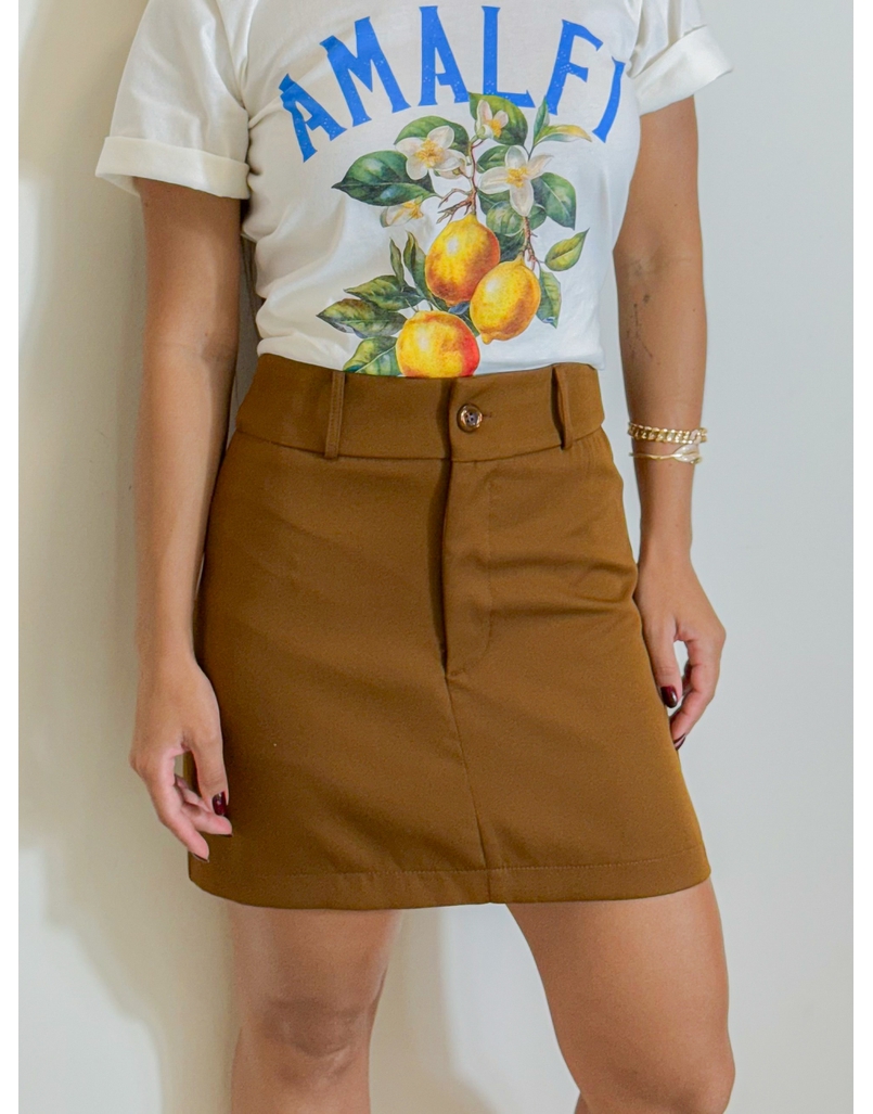 Saia Alfaiataria Jade Marrom