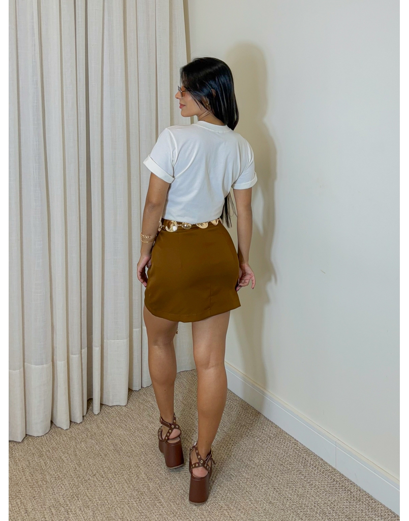 Saia Alfaiataria Jade Marrom