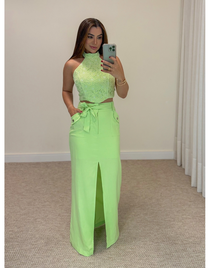 Conjunto Saia Mayra Verde