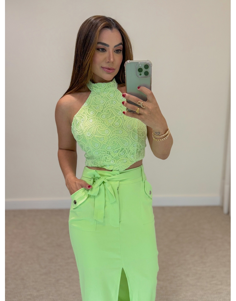 Conjunto Saia Mayra Verde