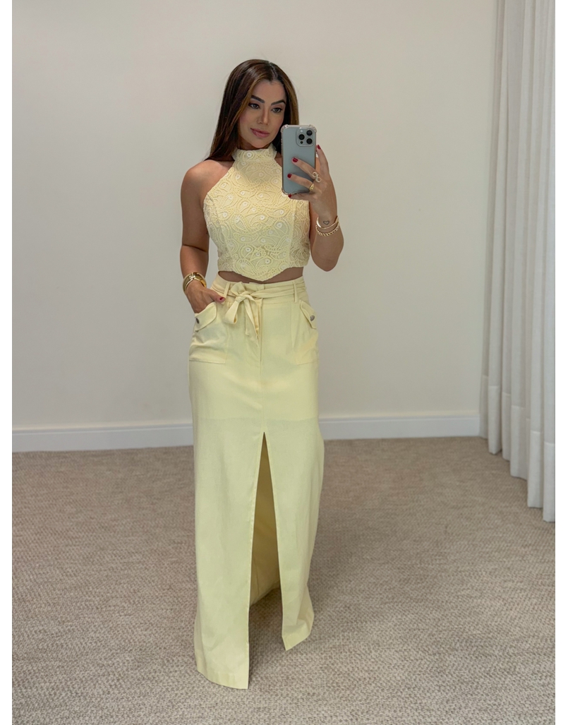 Conjunto Saia Mayra Manteiga