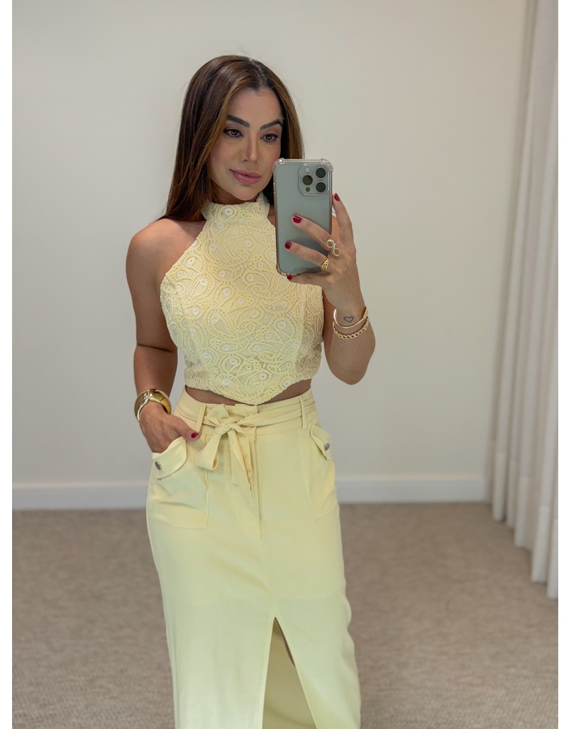 Conjunto Saia Mayra Manteiga