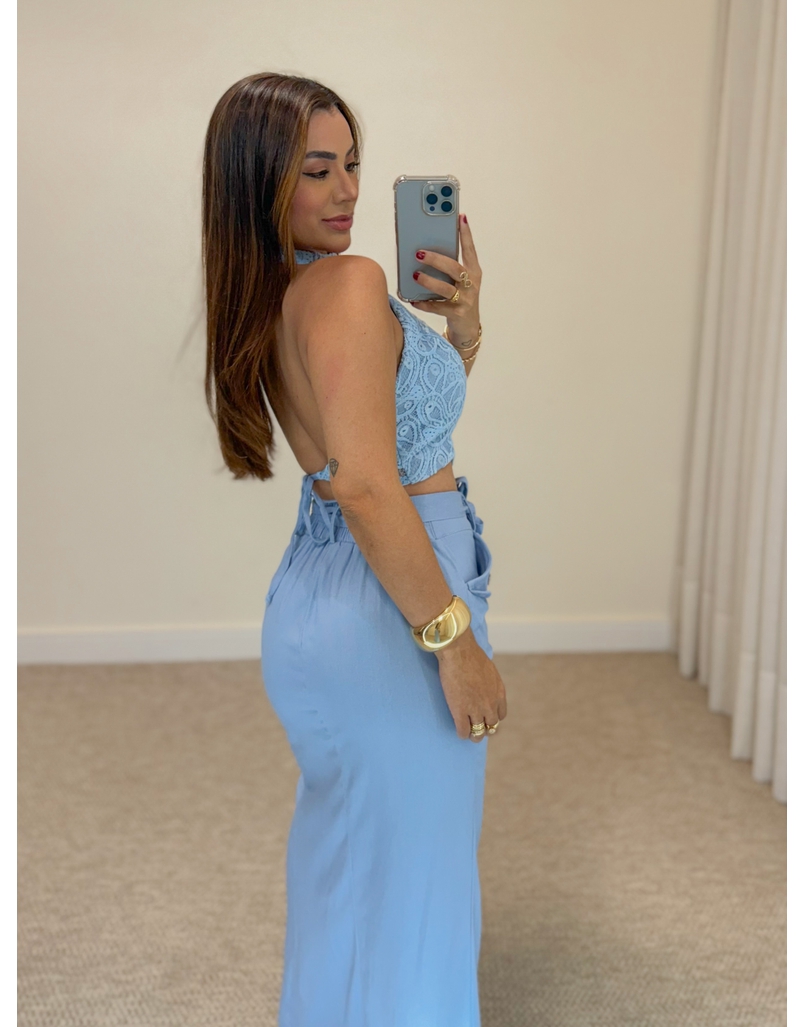 Conjunto Saia Mayra Azul 