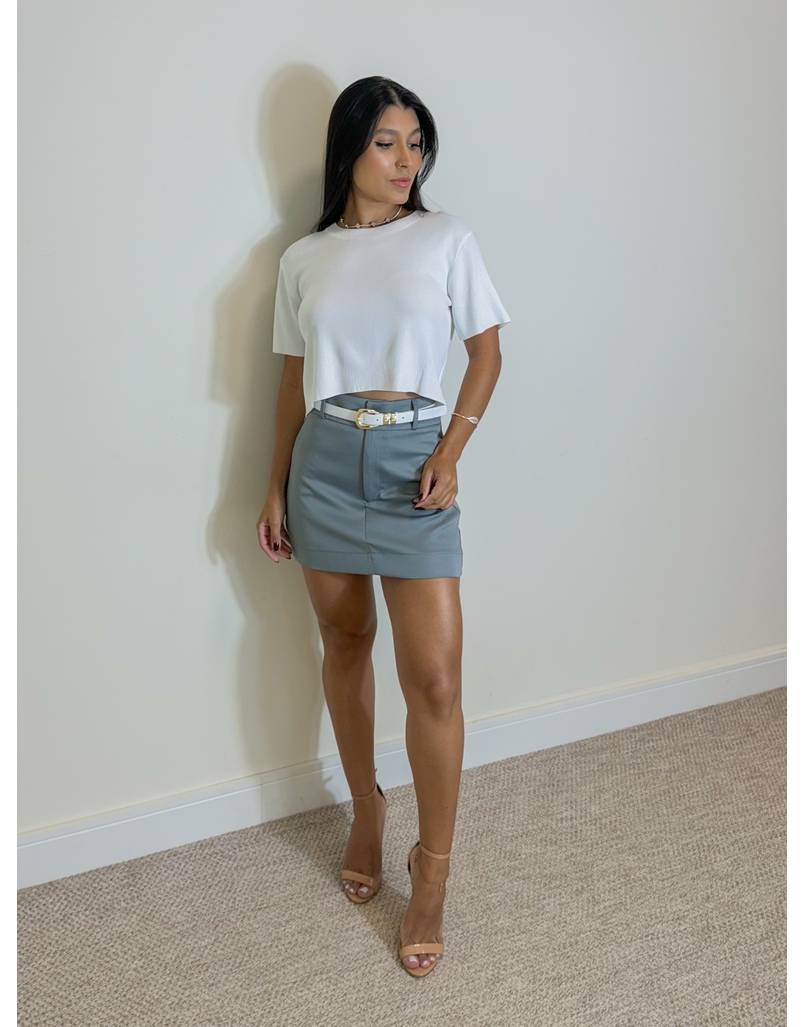 Saia Alfaiataria Jade Cinza