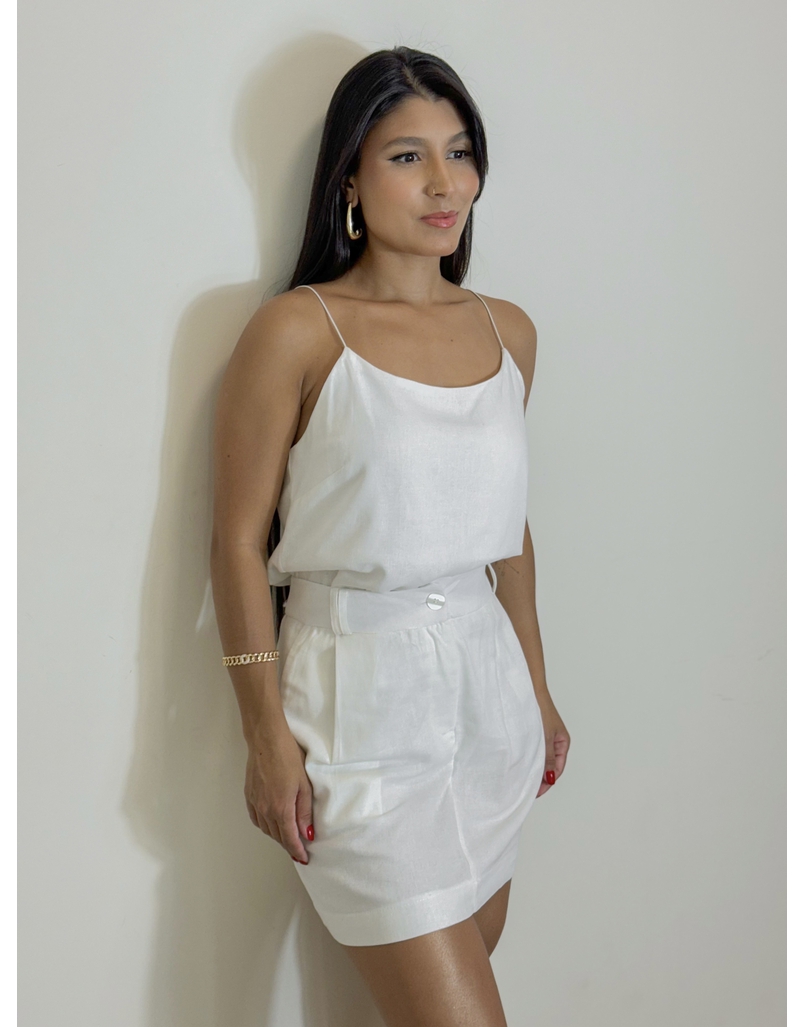 Saia Linho Camila Branca