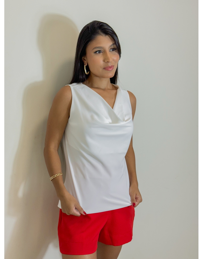 Blusa Gola Tania Branca