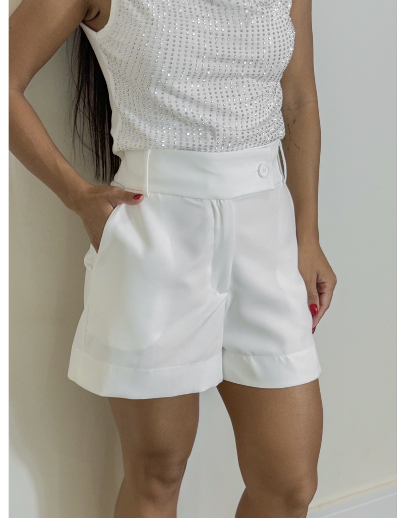 Short Alfaiataria Naty Branco