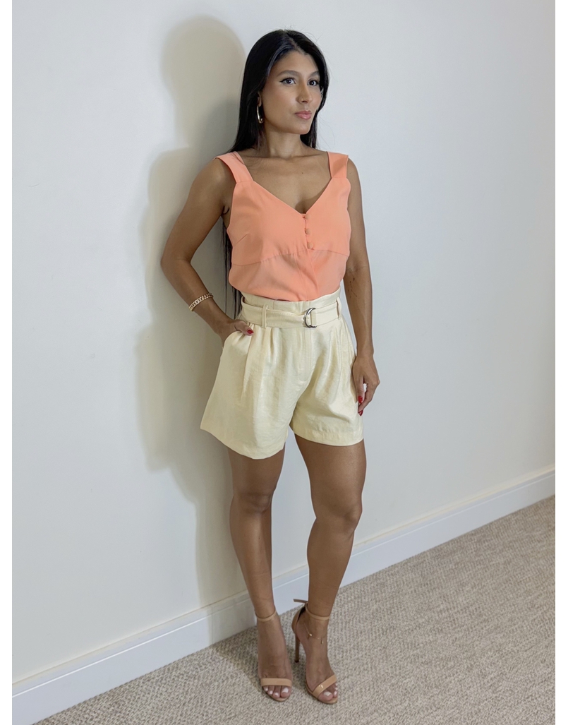 Short Cinto Nayara Manteiga