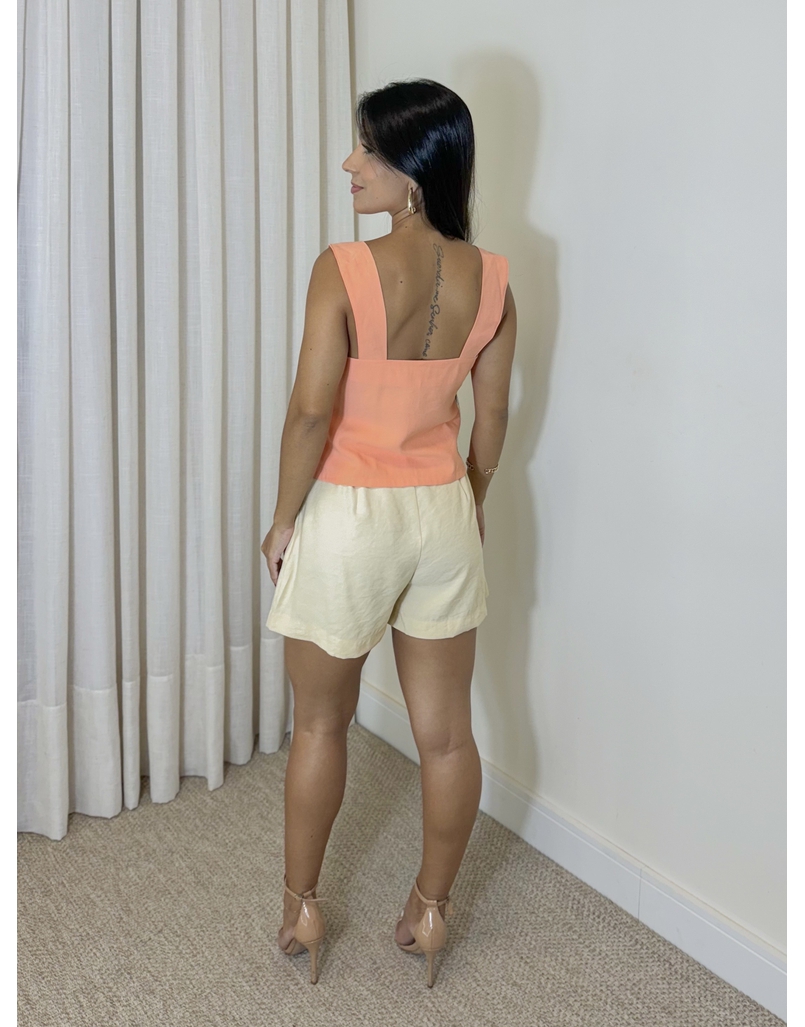 Short Cinto Nayara Manteiga