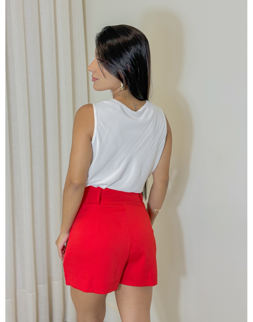 Short Alfaiataria Naty Vermelho