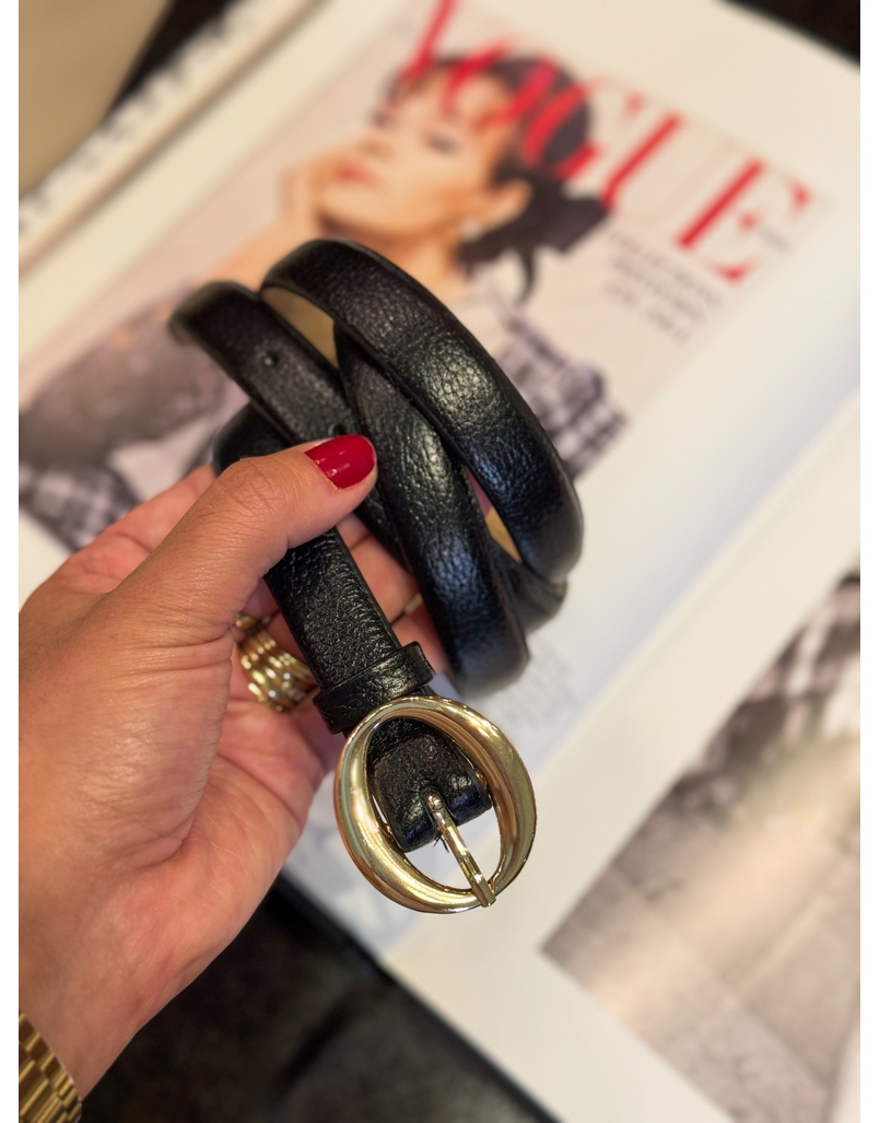 Cinto Couro Lina Preto