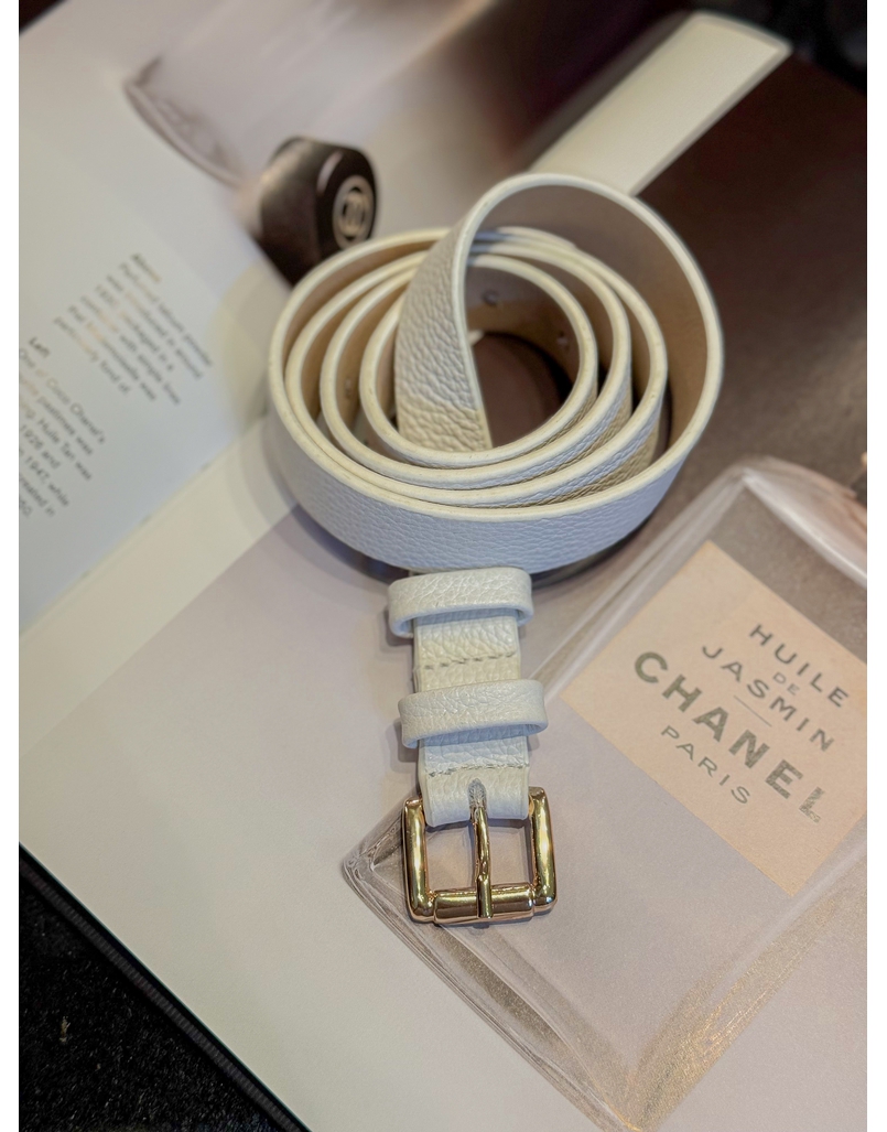 Cinto Couro Ju Branco