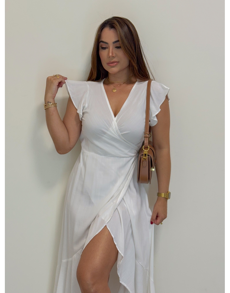 Vestido Envelope Liso Branco