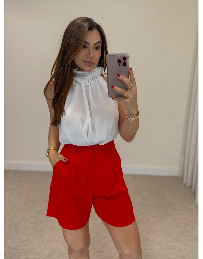 Blusa Chiffon Branca