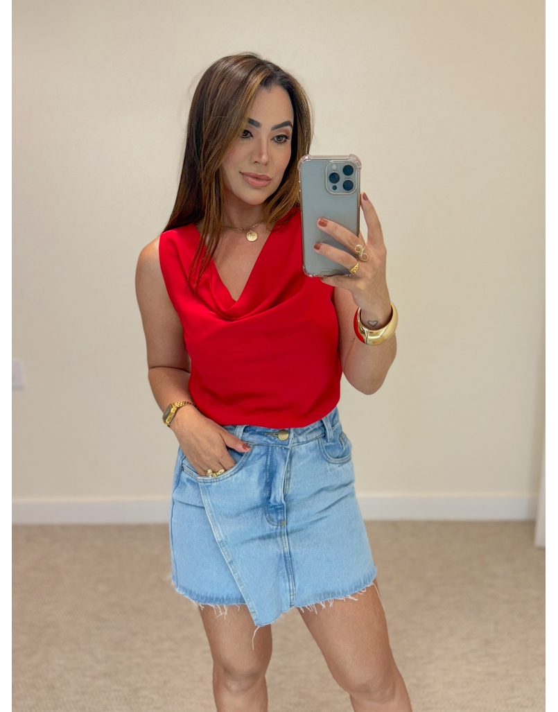 Blusa Gola Tania Vermelha