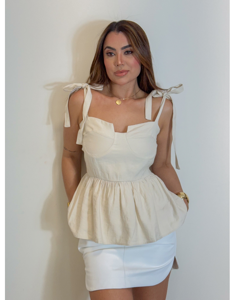 Blusa Meia Taça Areia