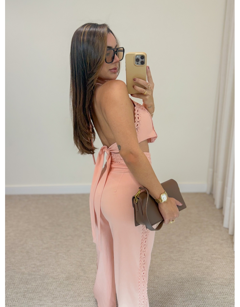 Conjunto Laise Pequim Rosa