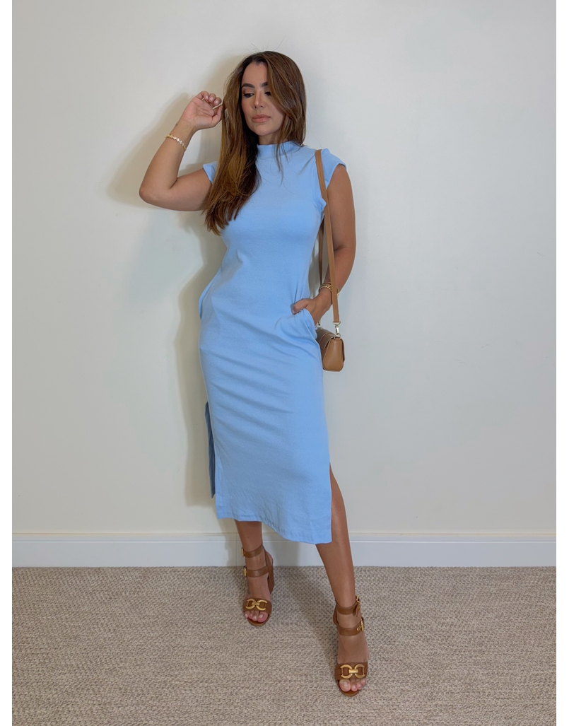 Vestido Canelado Muscle Tee Baby Blue