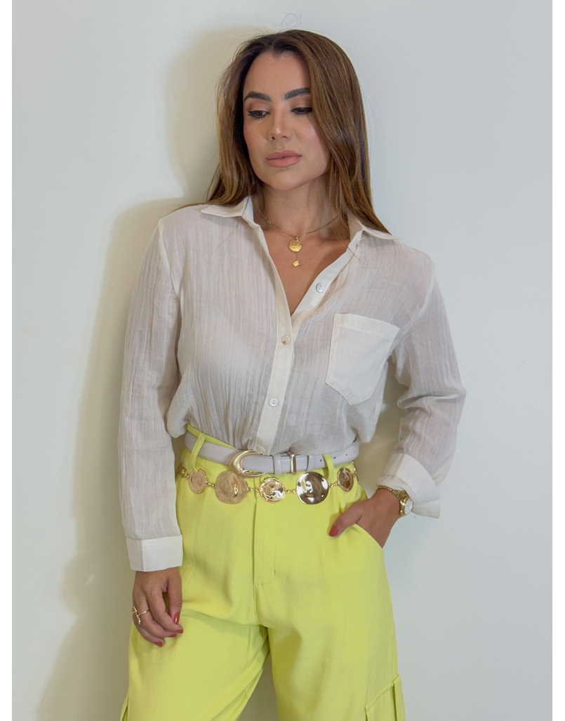 Cinto Couro Basic Off