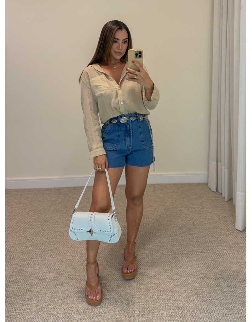 Camisa Viscolinho Cappuccino