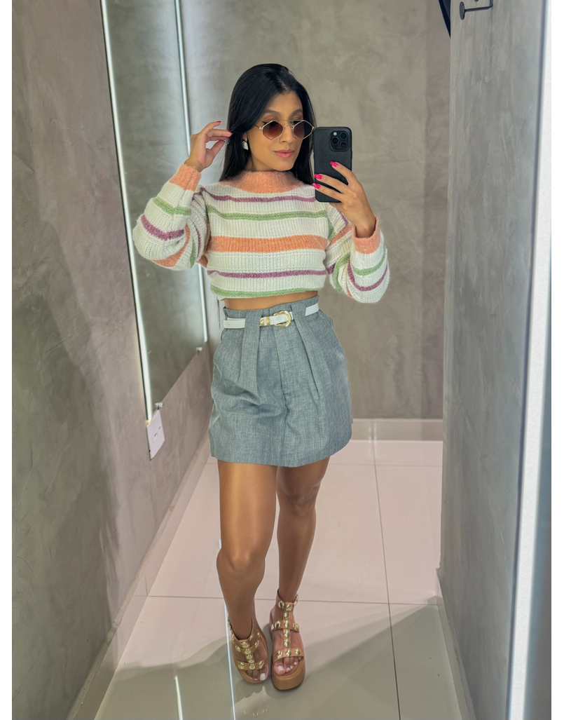Short Saia Clarice Mescla