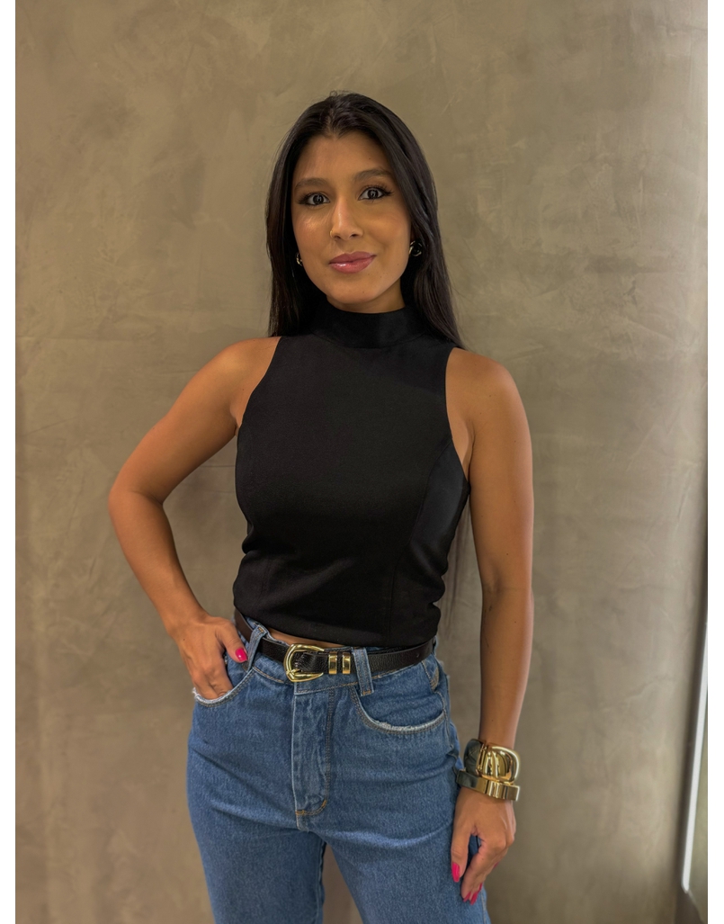 Blusa Gola Alta Lisboa Preta