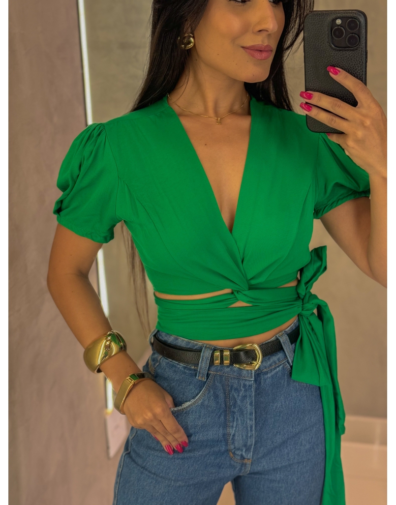 Cropped Amarração Ariele Verde