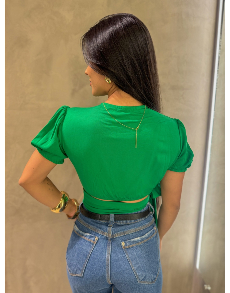 Cropped Amarração Ariele Verde