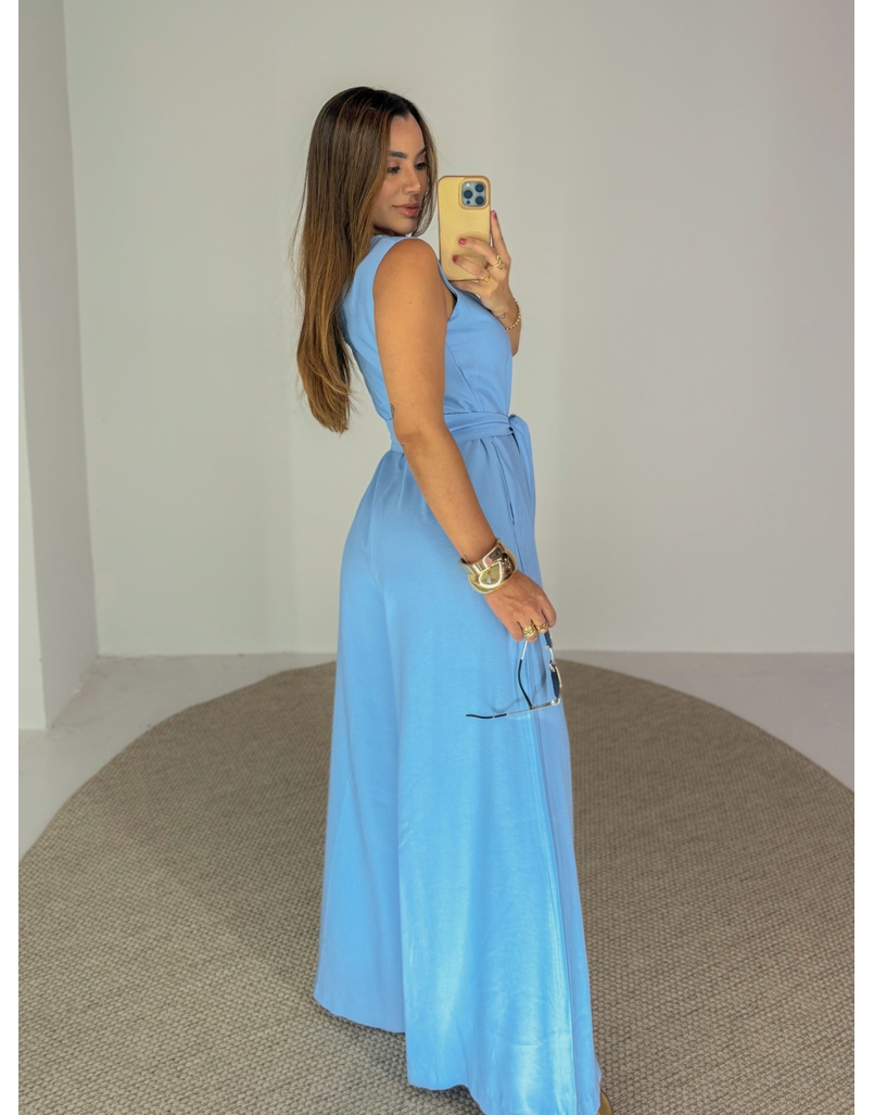 Macacão Pantalona Mônica Azul