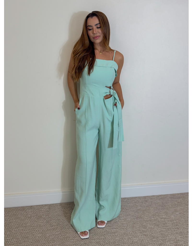 Macacão Fivela Flávia Verde Menta 