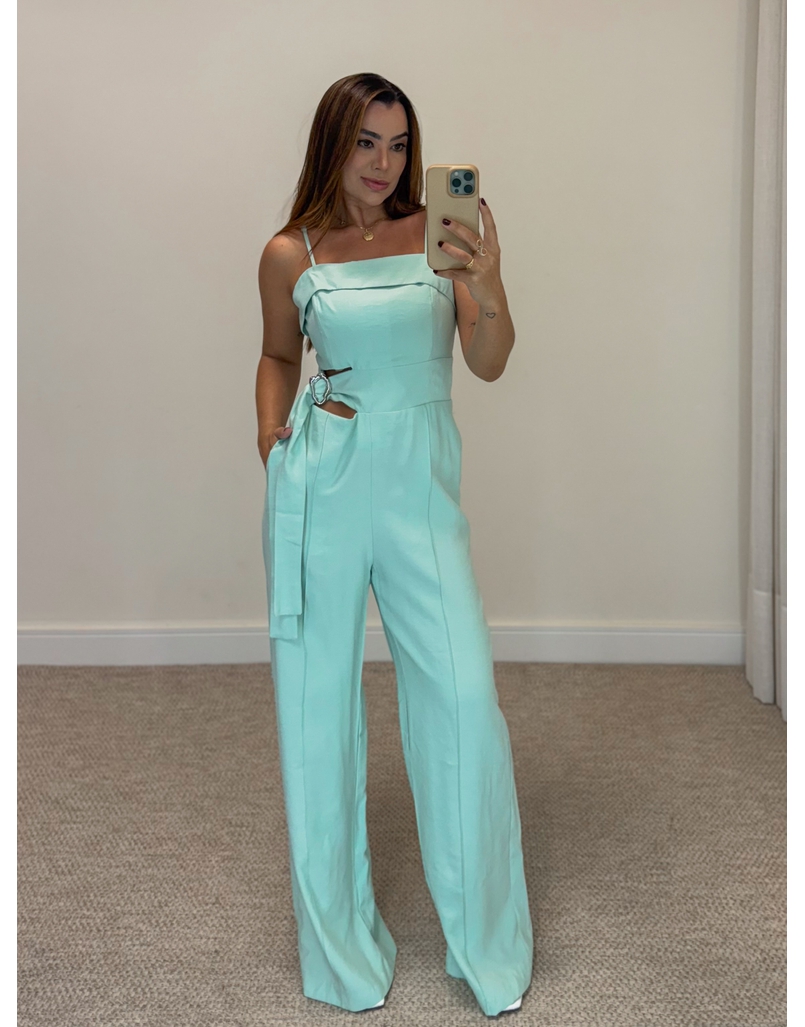 Macacão Fivela Flávia Verde Menta 