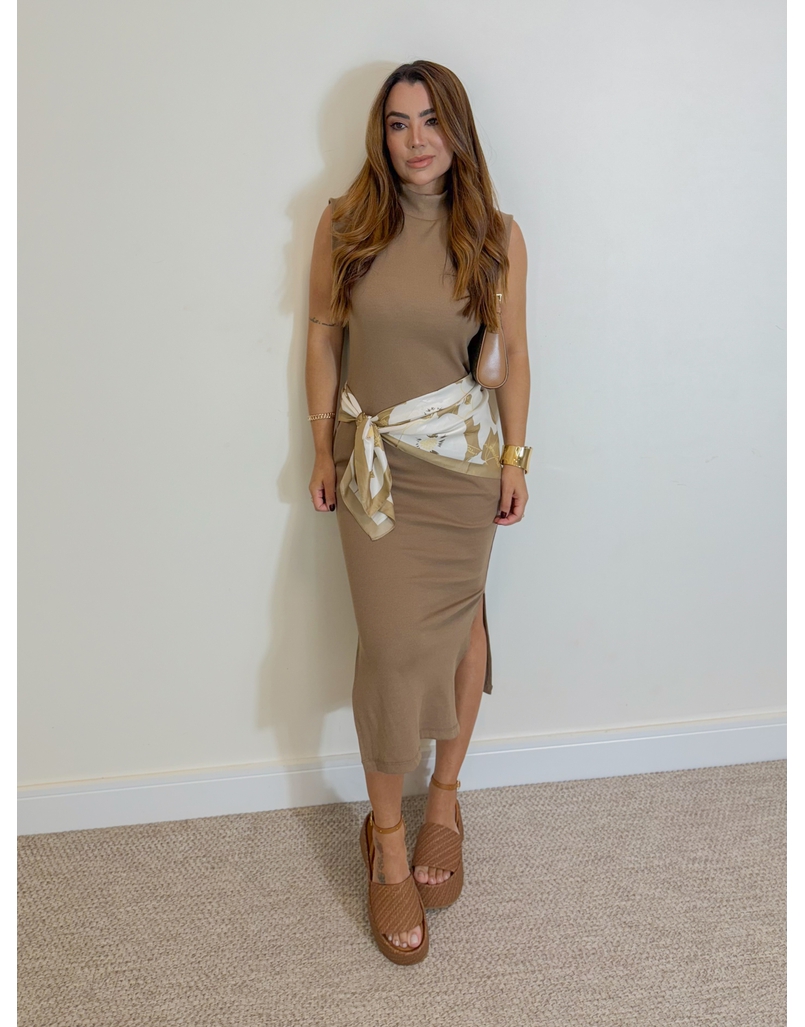 Lenço Seda Floral Off