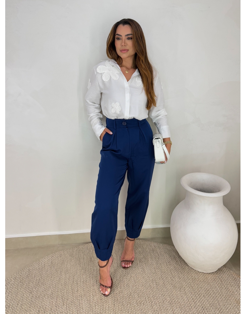 Camisa Bordada Paris Branca