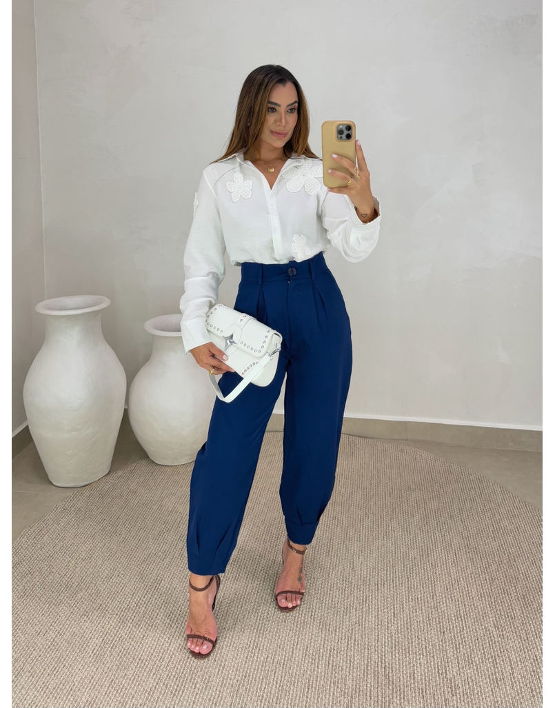 Camisa Bordada Paris Branca