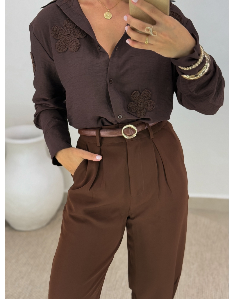 Cinto Couro Lina Café 