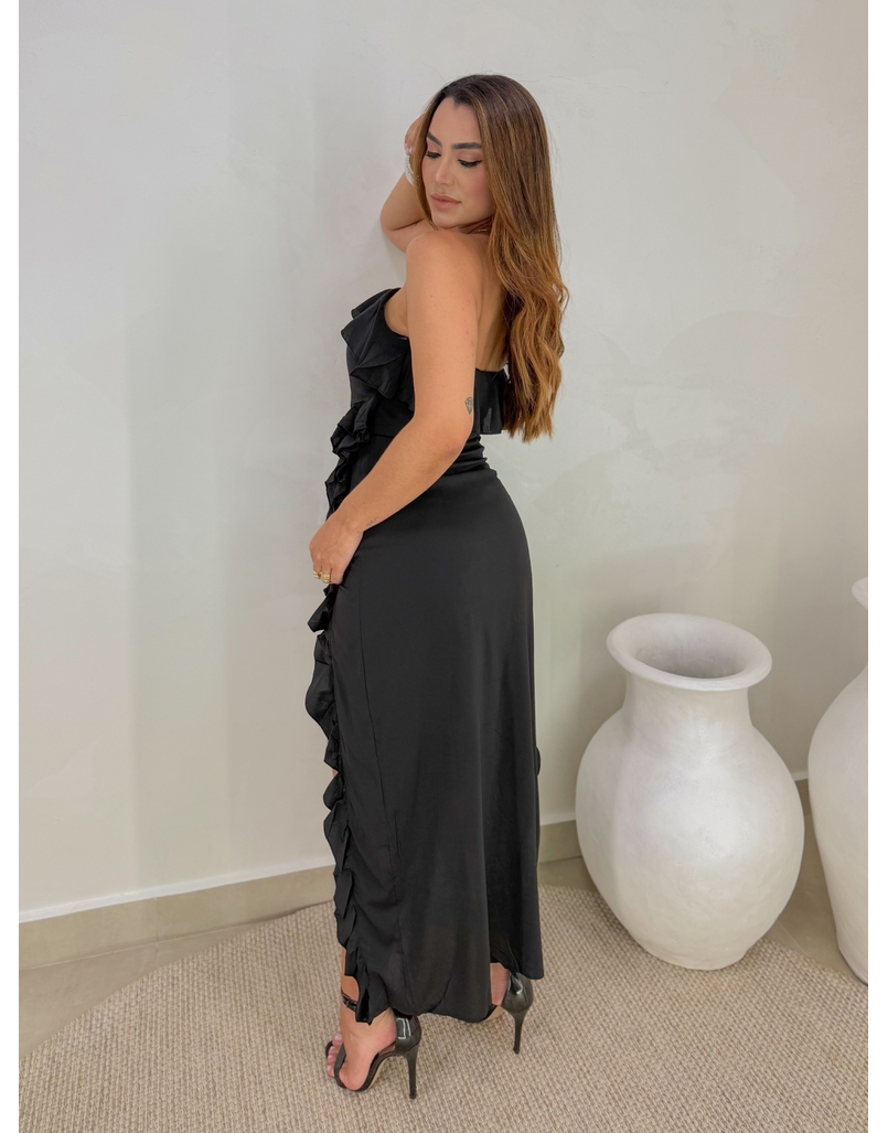 Vestido Midi Boho Preto