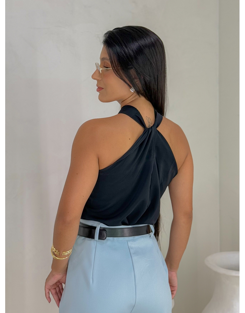 Blusa Detalhe Nó Preto