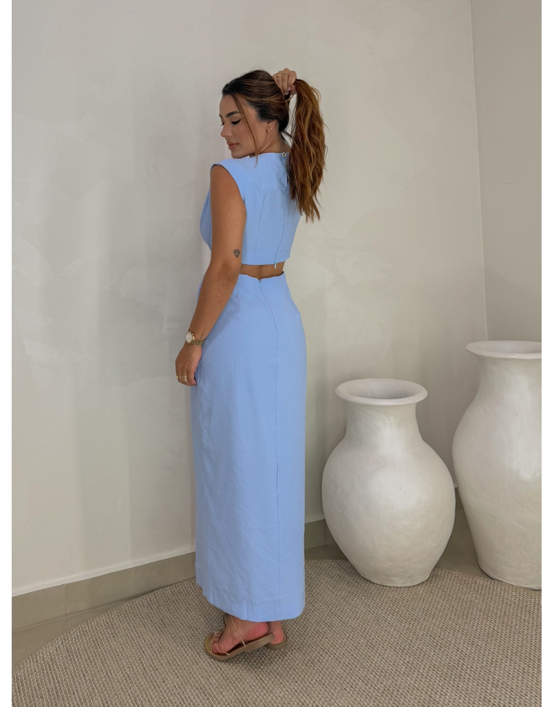 Vestido Midi Dubai Azul