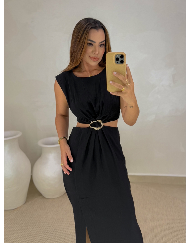 Vestido Midi Dubai Preto